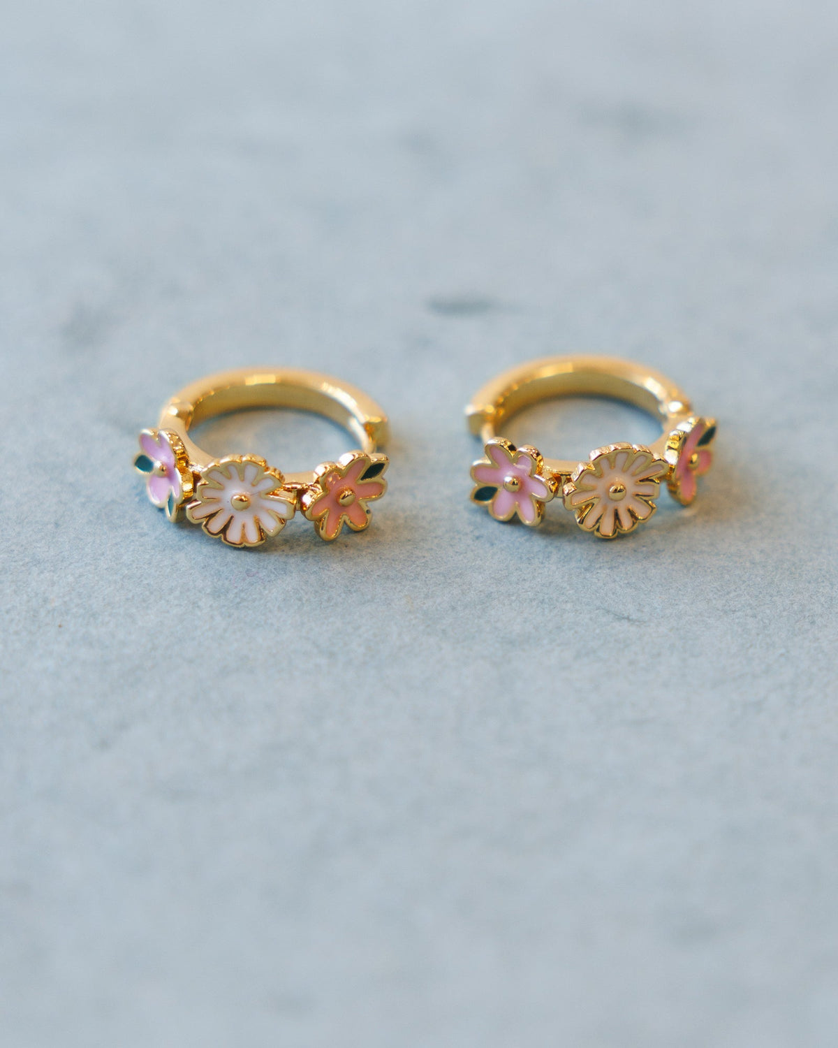 Summer Blooms Huggie Hoops - Final Sale