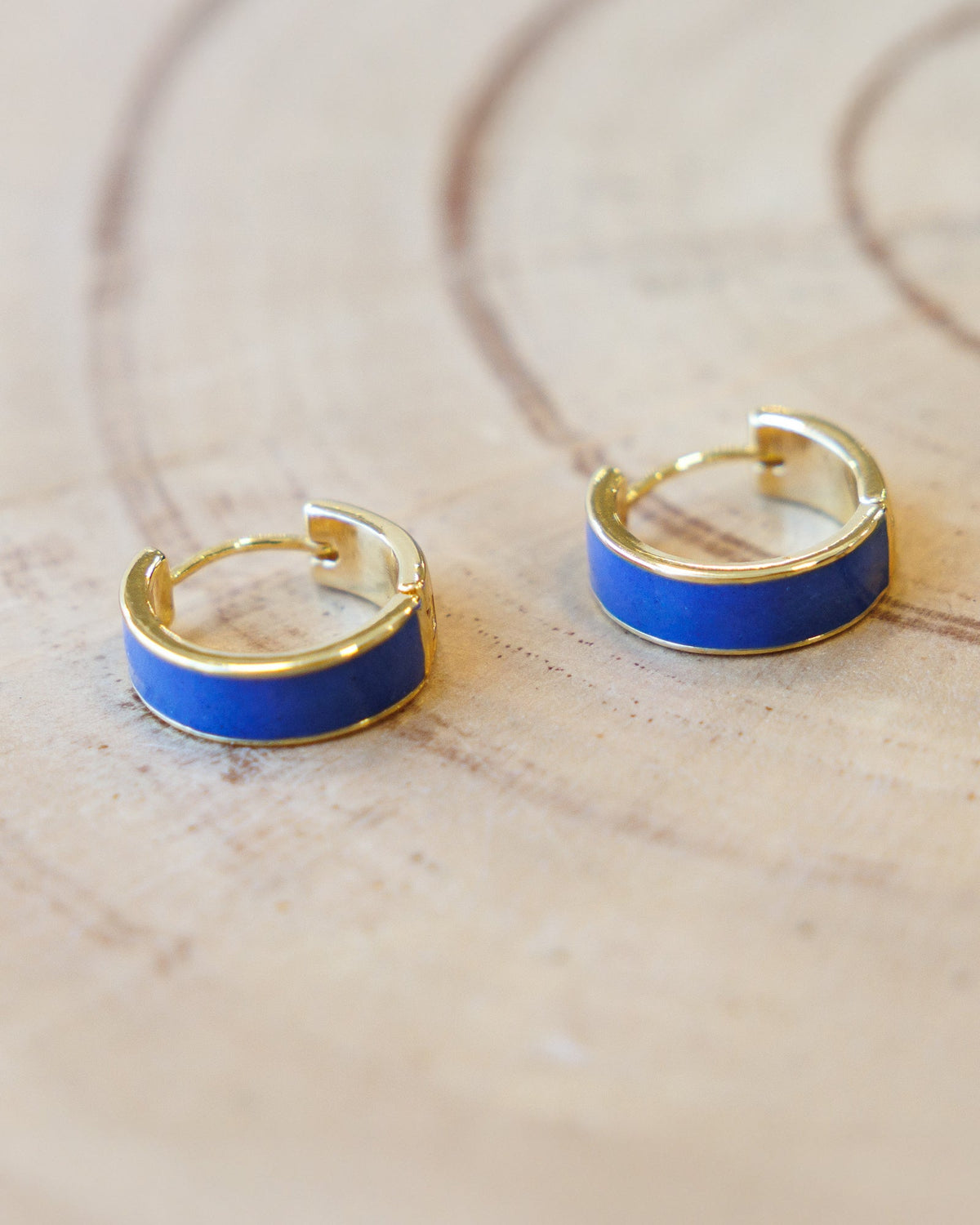 Blue Moon Huggie Hoops - Final Sale