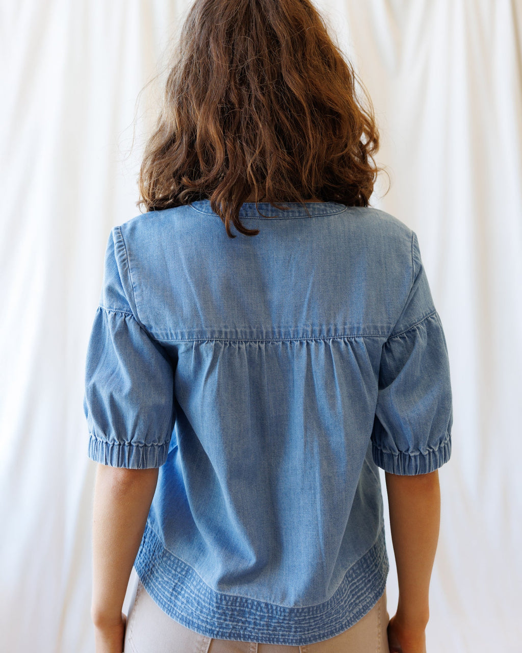 Portside Chambray Popover - Final Sale