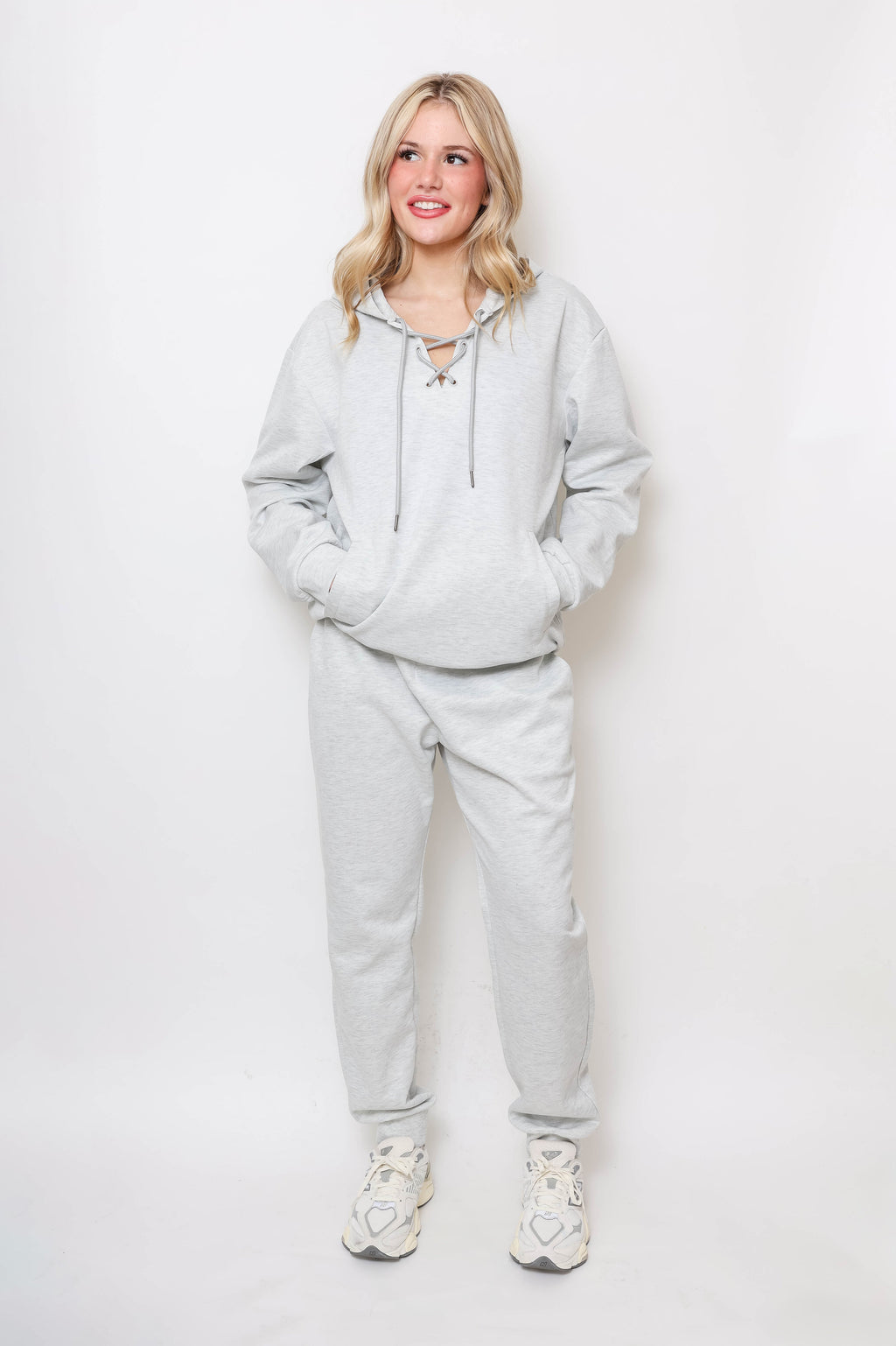 Women's Lace-Up Hoodie & Jogger UltraTech Set - Apparel 22