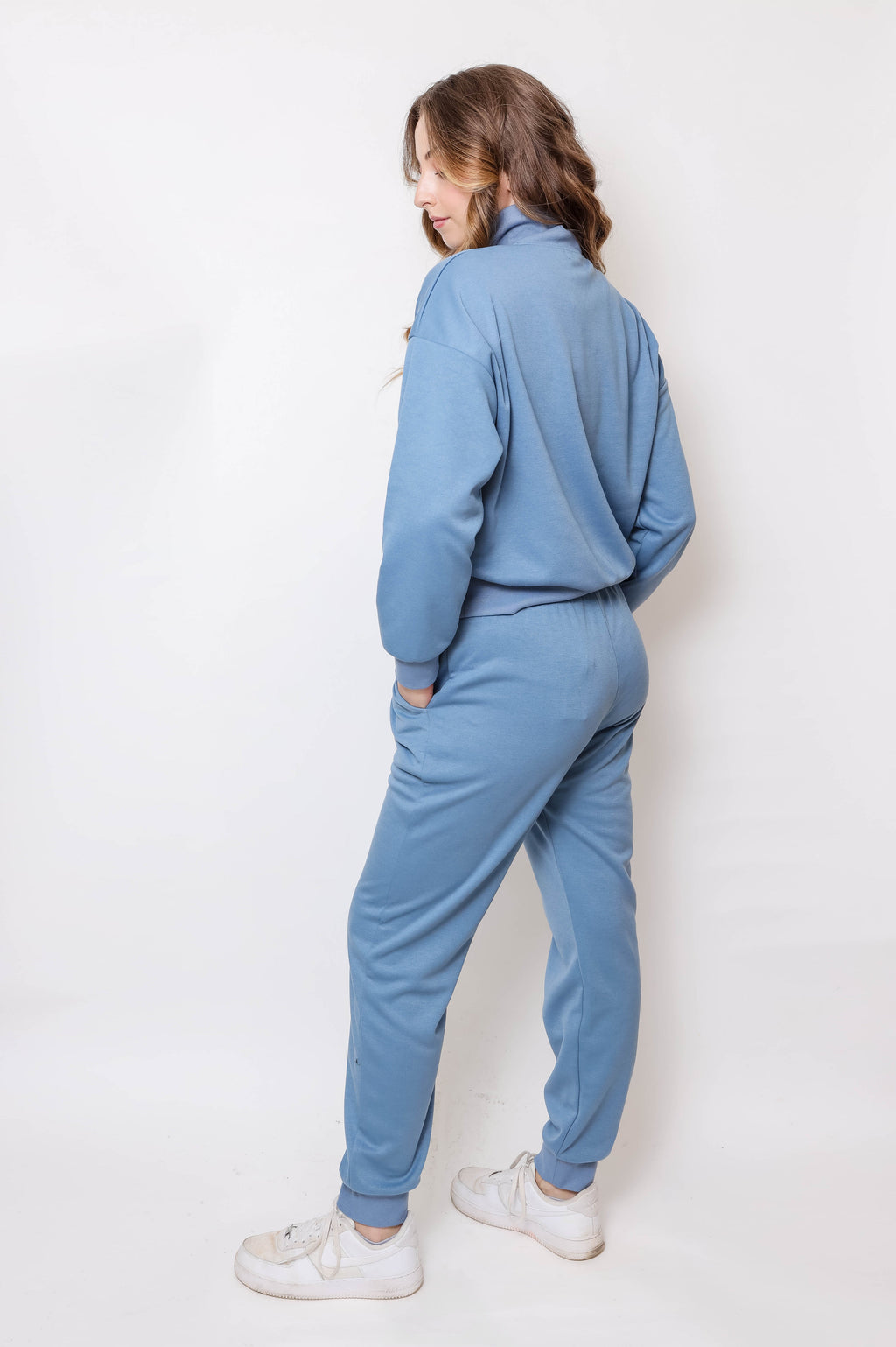 Women's Quarter-Zip Pullover & Jogger Set - Apparel 22
