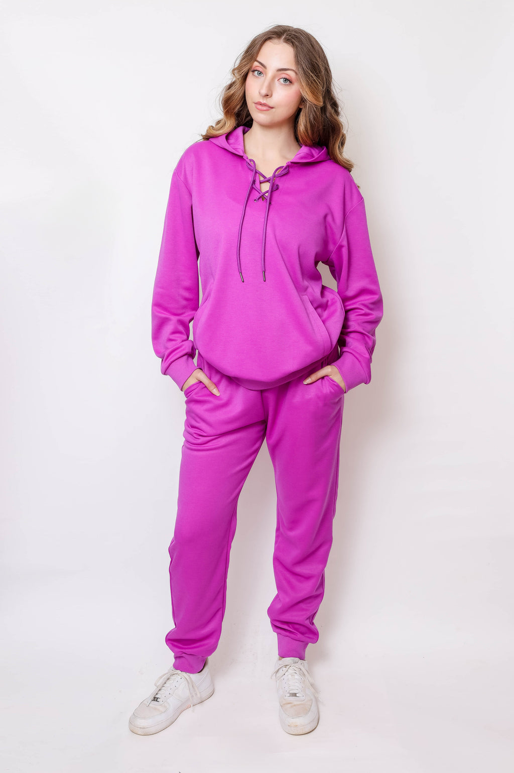 Women's Lace-Up Hoodie & Jogger UltraTech Set - Apparel 22