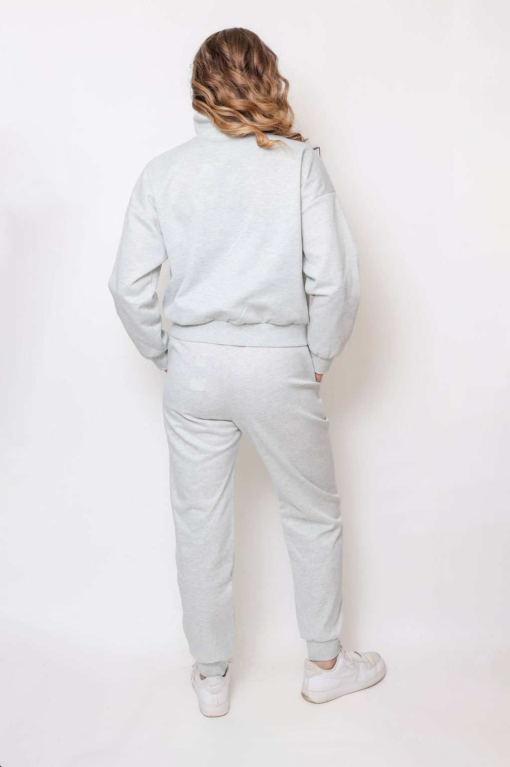 Women's Quarter-Zip Pullover & Jogger Set - Apparel 22