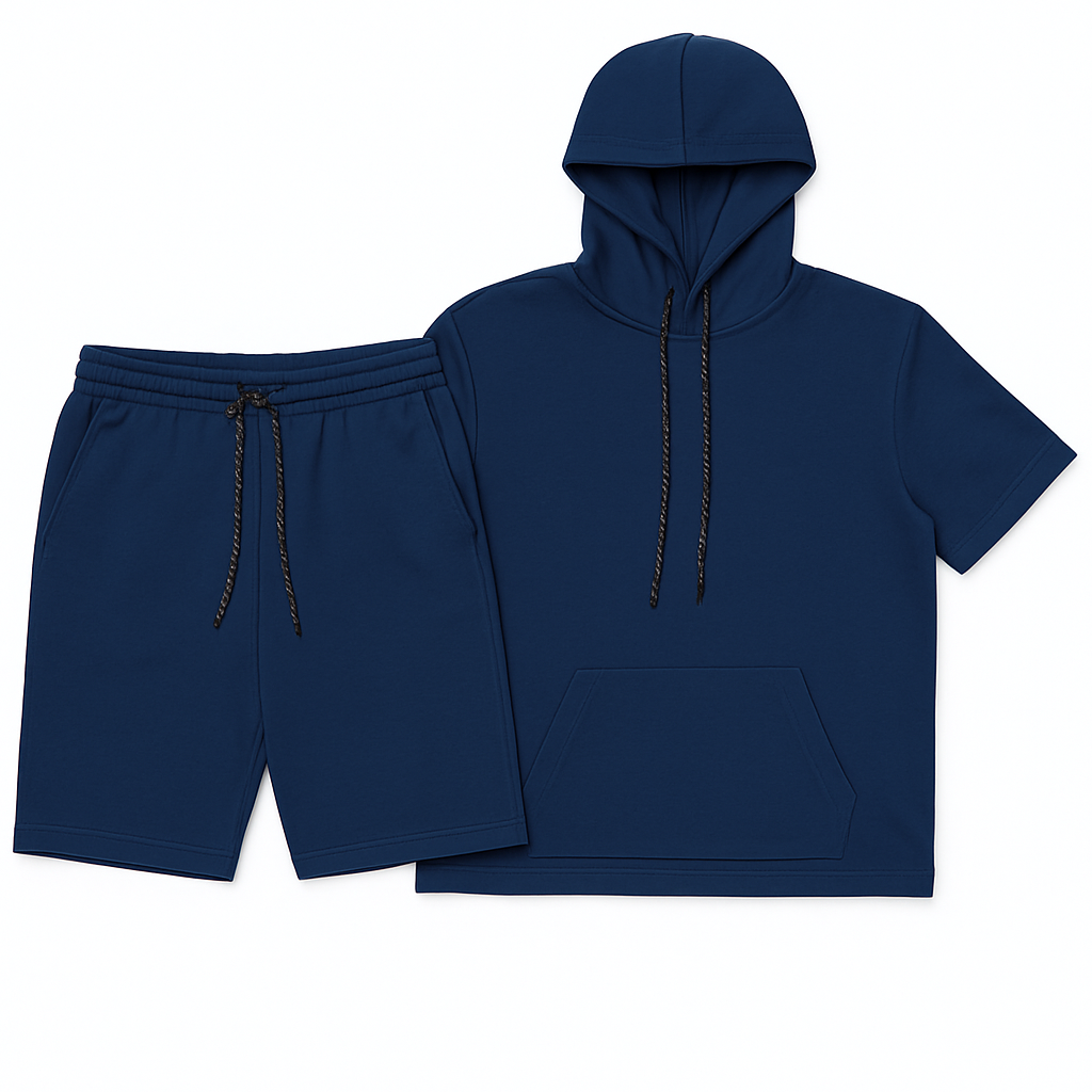 Men’s Core Short Sleeve Hoodie & Shorts Set - Apparel 22
