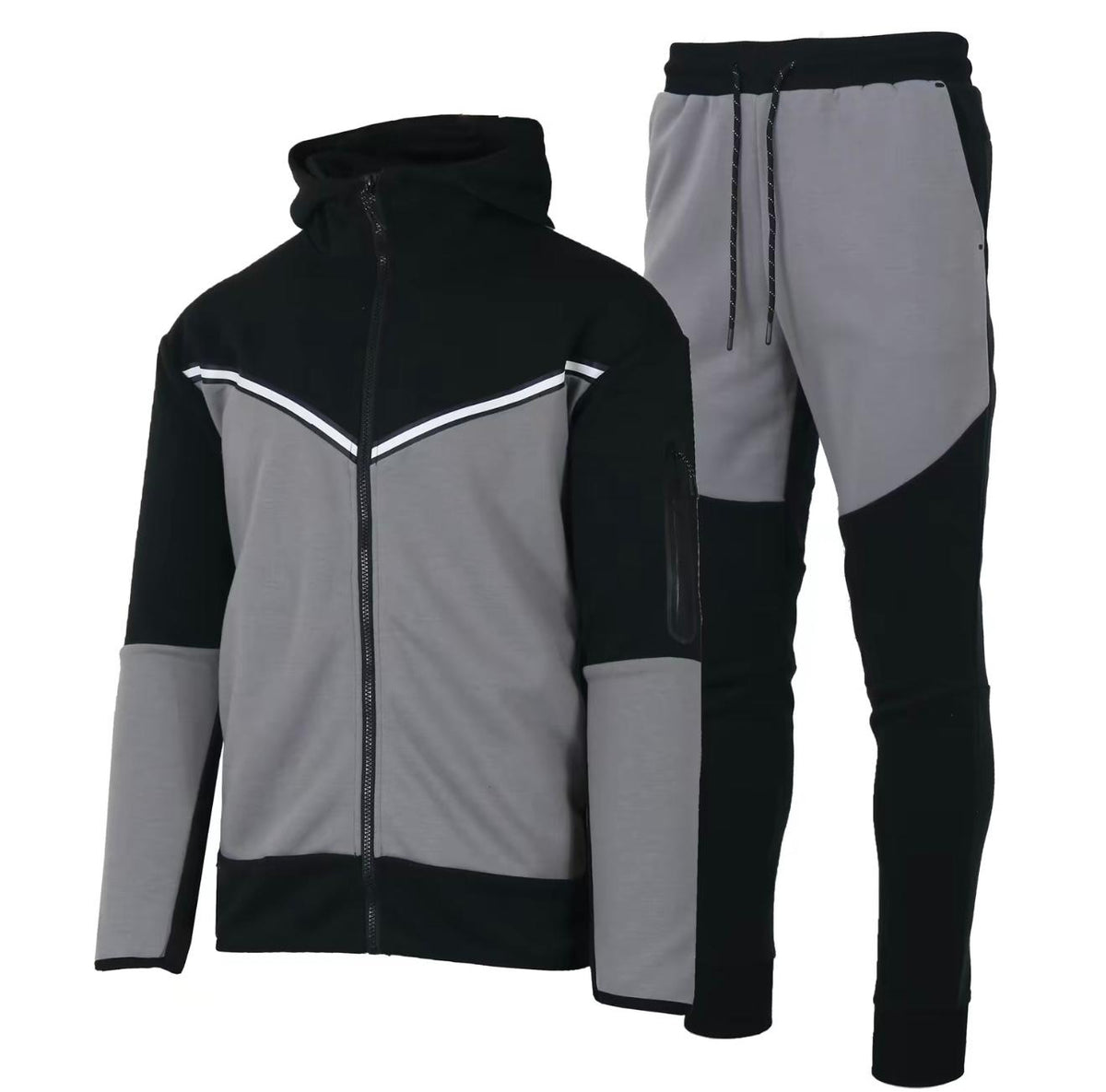 Men's Two-Tone UltraTech Fleece Athletic Tracksuit - Hoodie and Joggers - Apparel 22